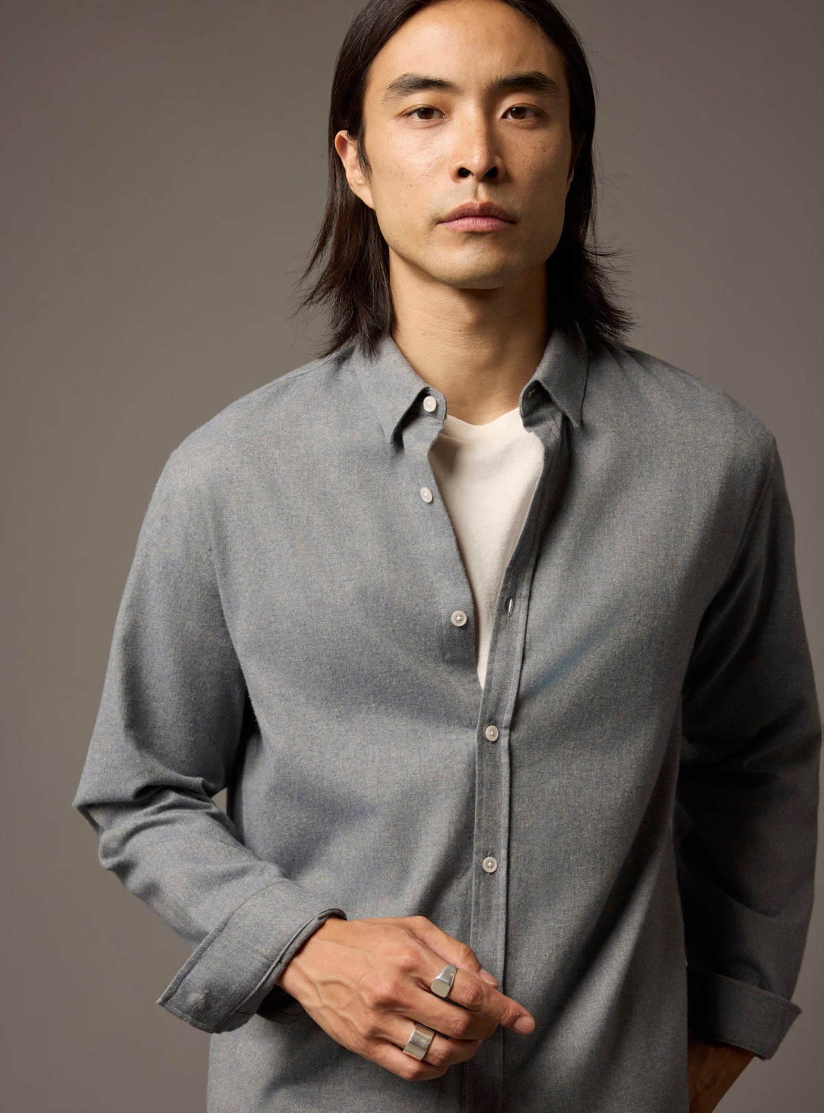 Chemise Mercer bleu mélangé