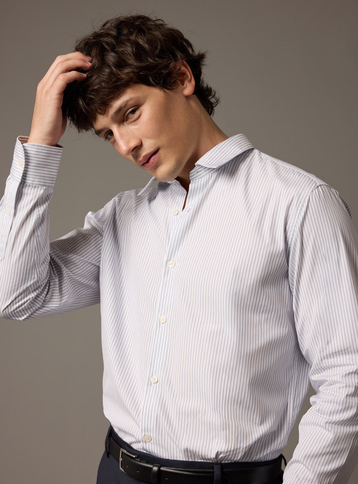 Chemise Jake ciel/blanc