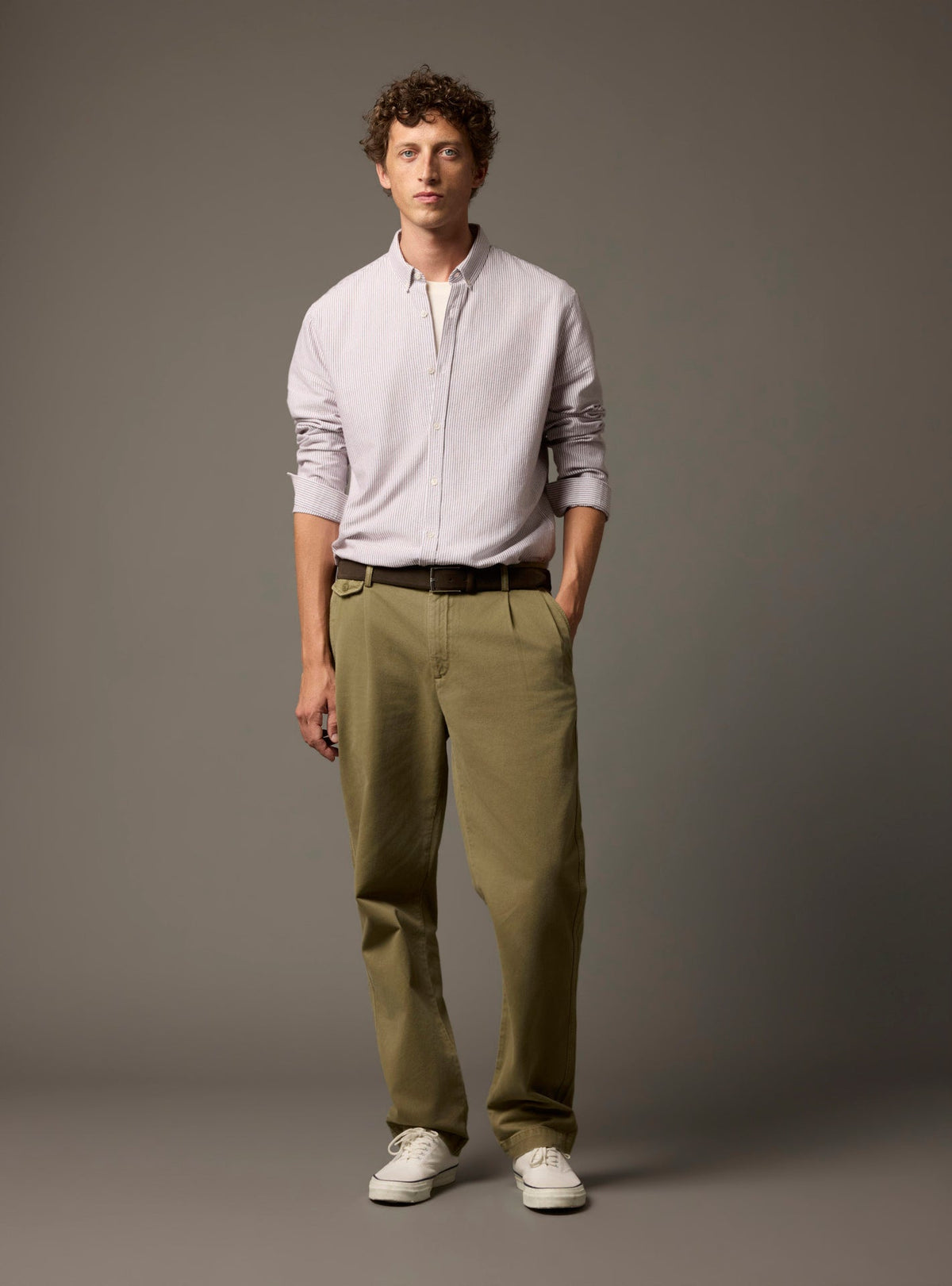 Chemise College Blanc/Raisin