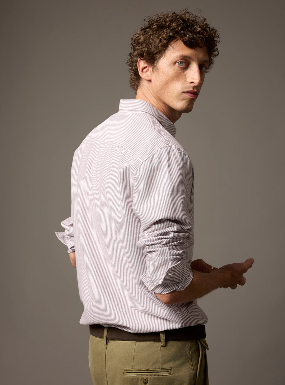 Chemise College Blanc/Raisin