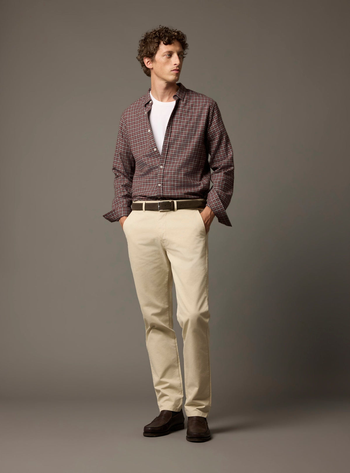 Chemise Mercer Acajou/Craie