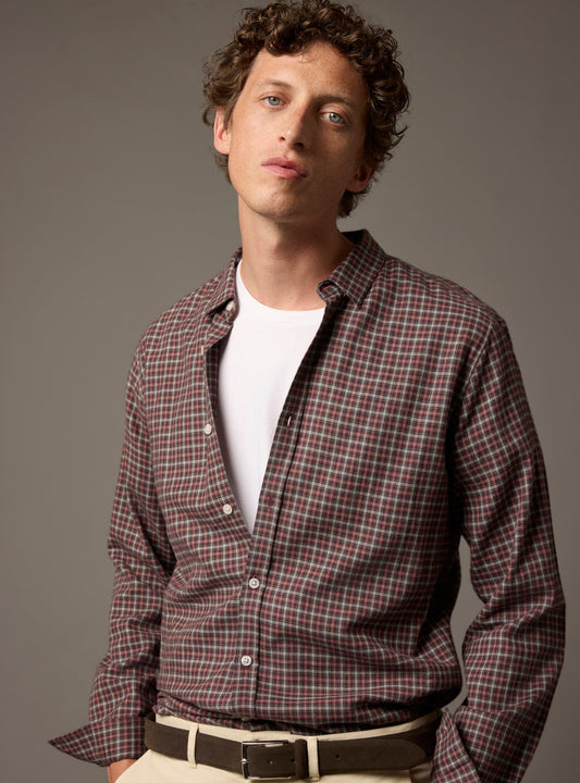 Chemise Mercer Acajou/Craie