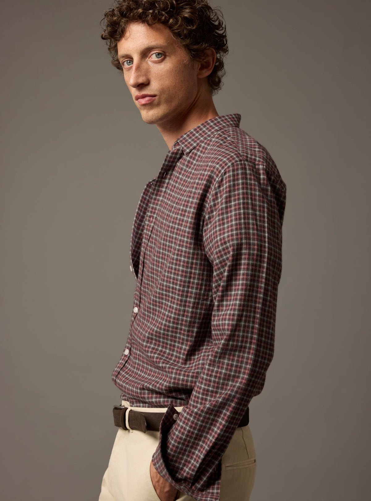 Chemise Mercer Acajou/Craie