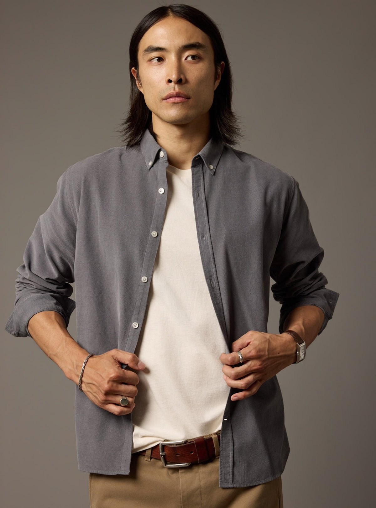 Chemise style collège délavée