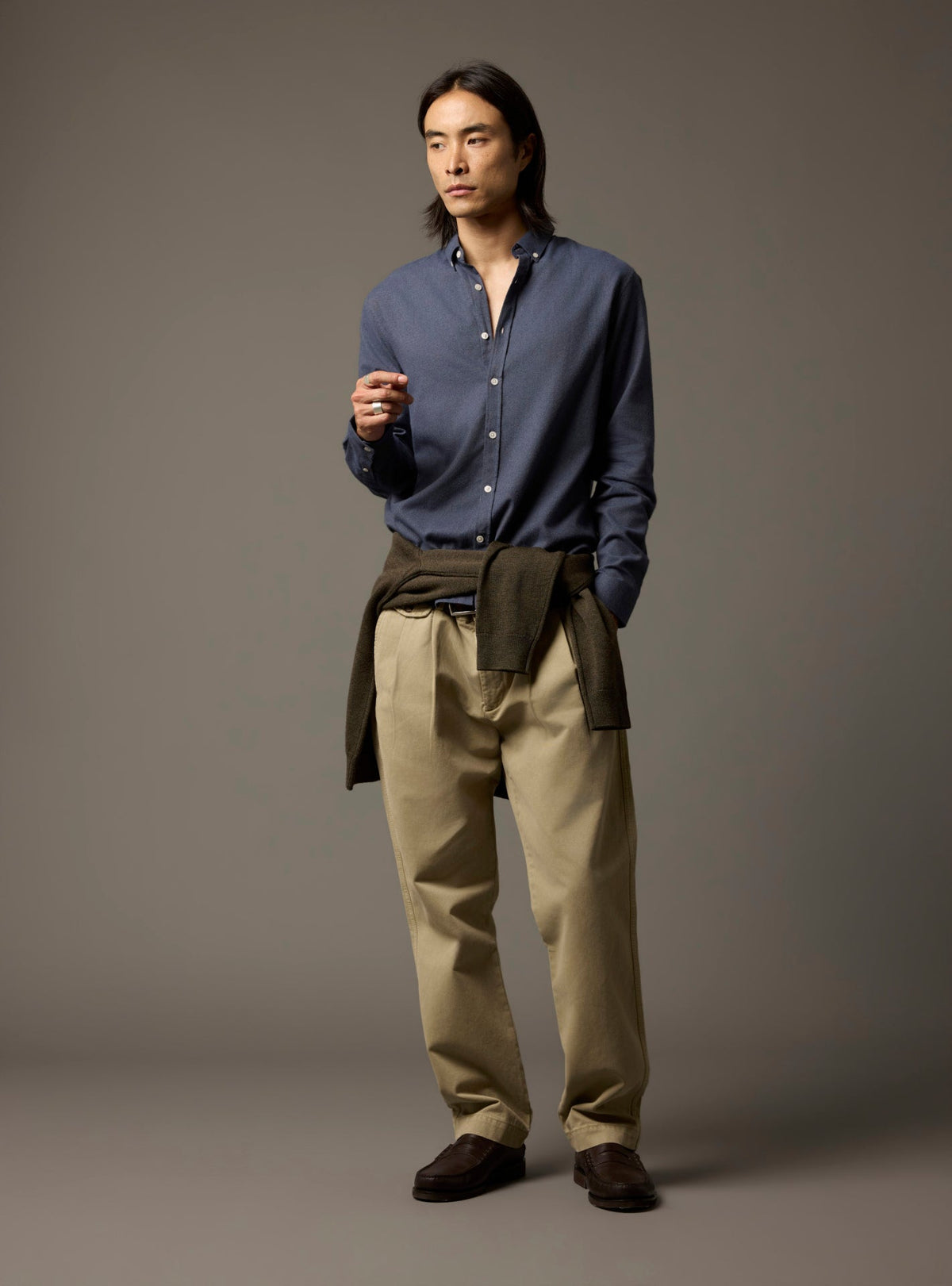 Chemise bleu marine université