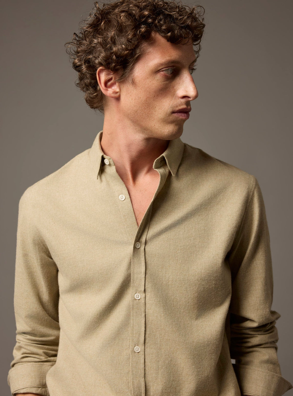 Chemise Mercer beige mélangé