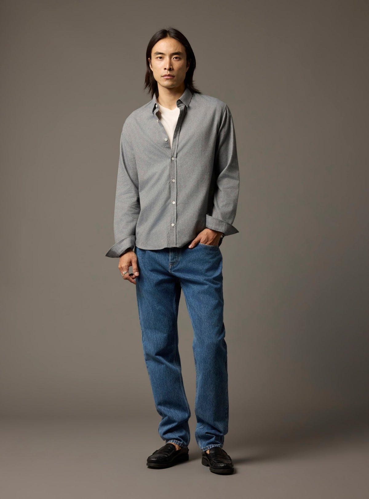 Chemise Mercer bleu mélangé