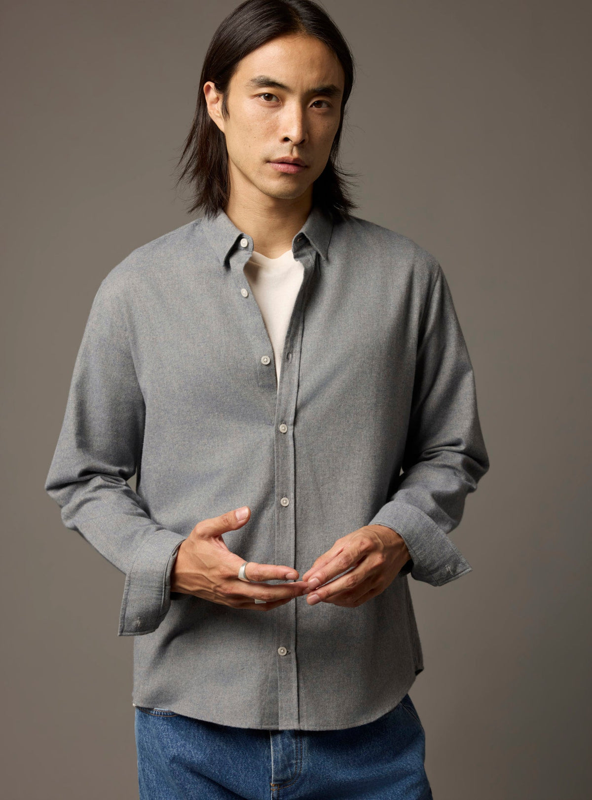 Chemise Mercer bleu mélangé