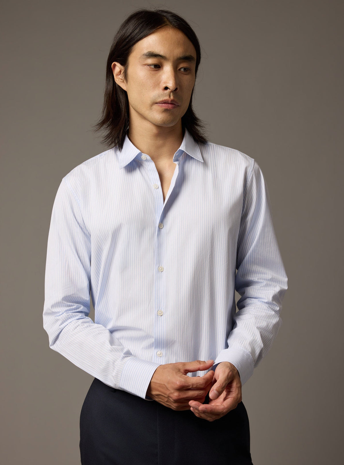 Chemise Jake bleu clair/écru
