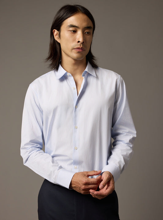 Chemise Jake bleu clair/écru