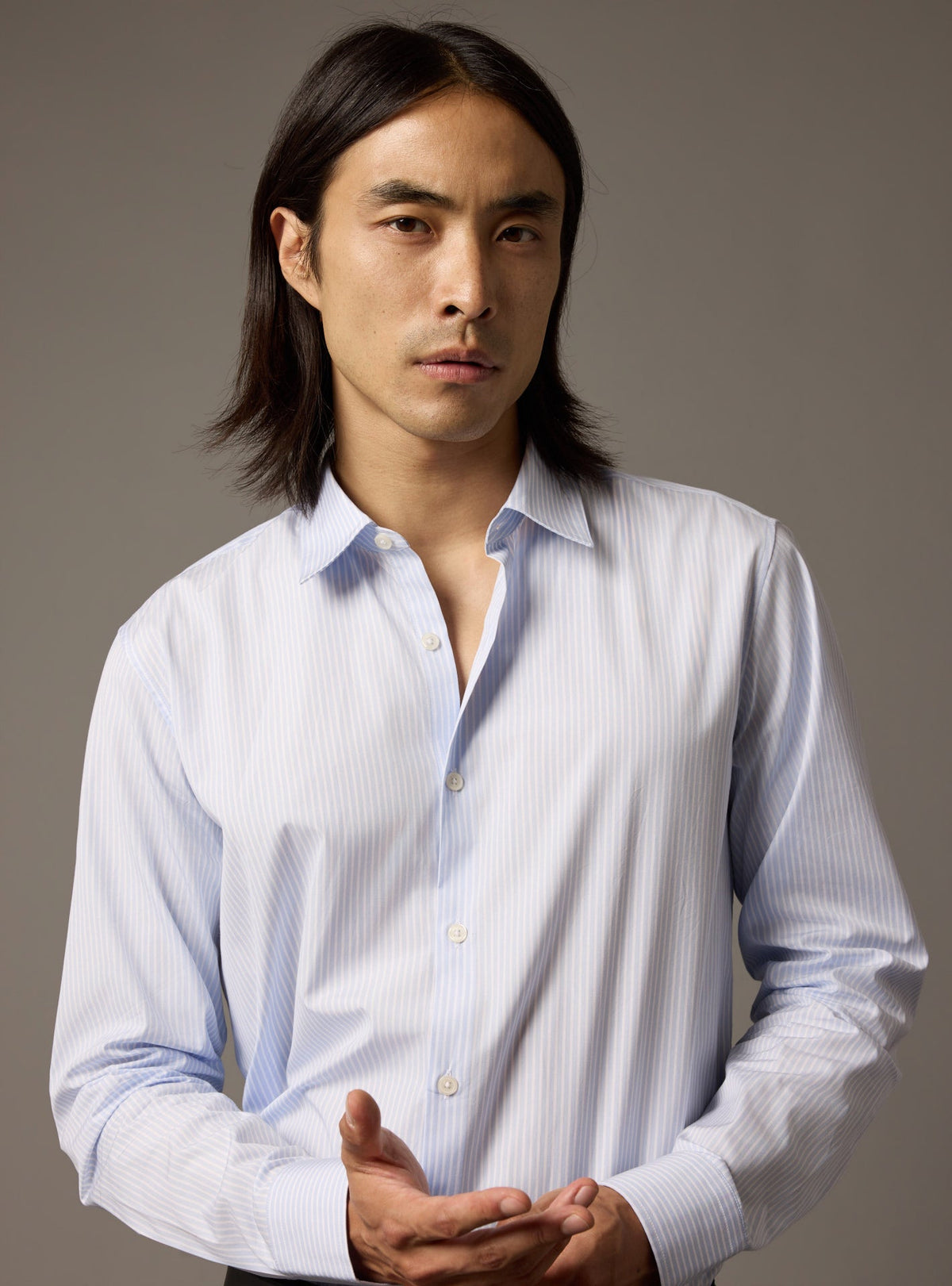 Chemise Jake bleu clair/écru