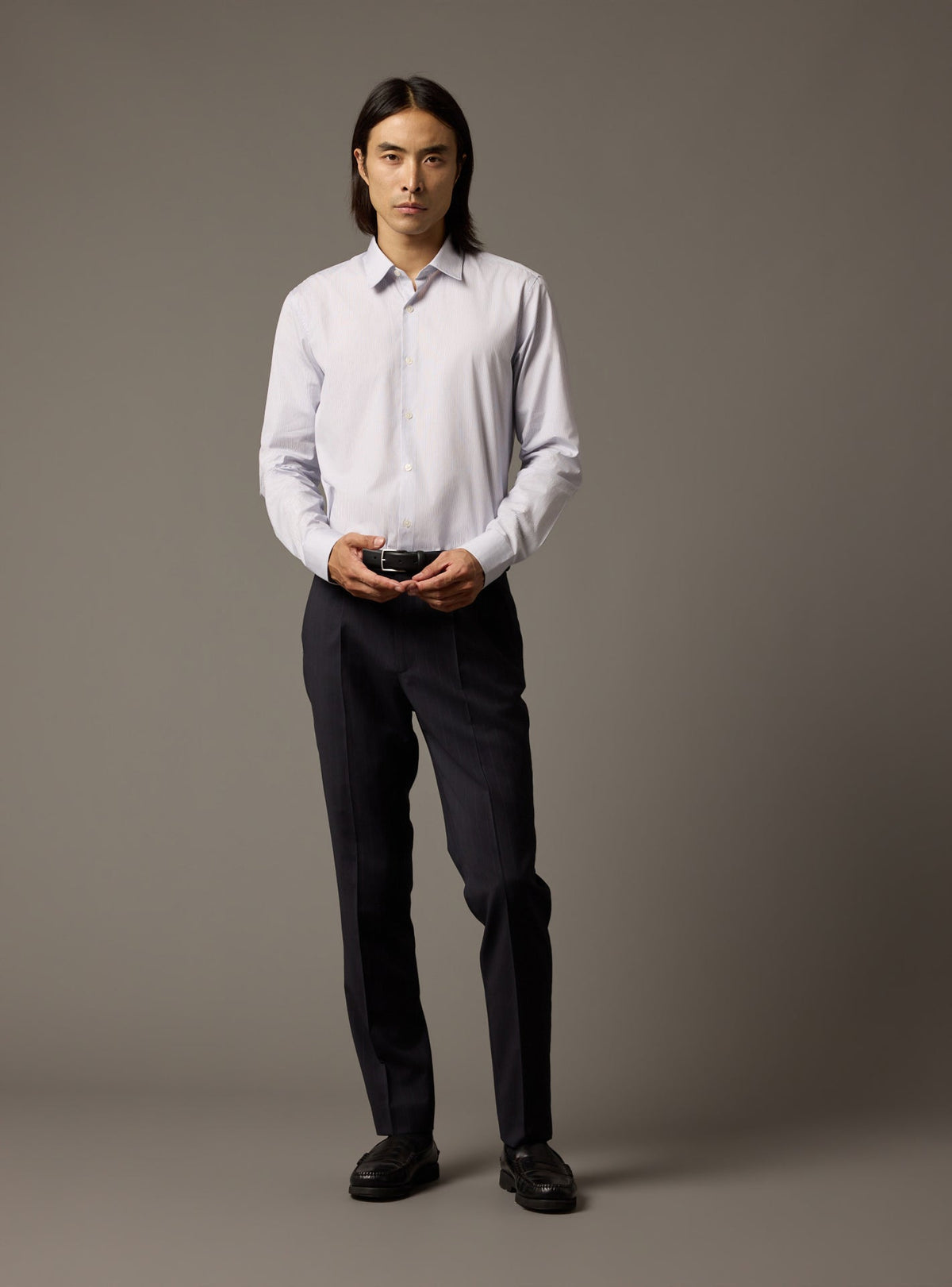 Chemise Jake en jean bleu/blanc