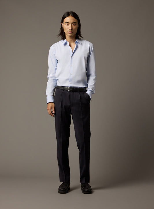 Pantalon de costume Laslo bleu marine/blanc