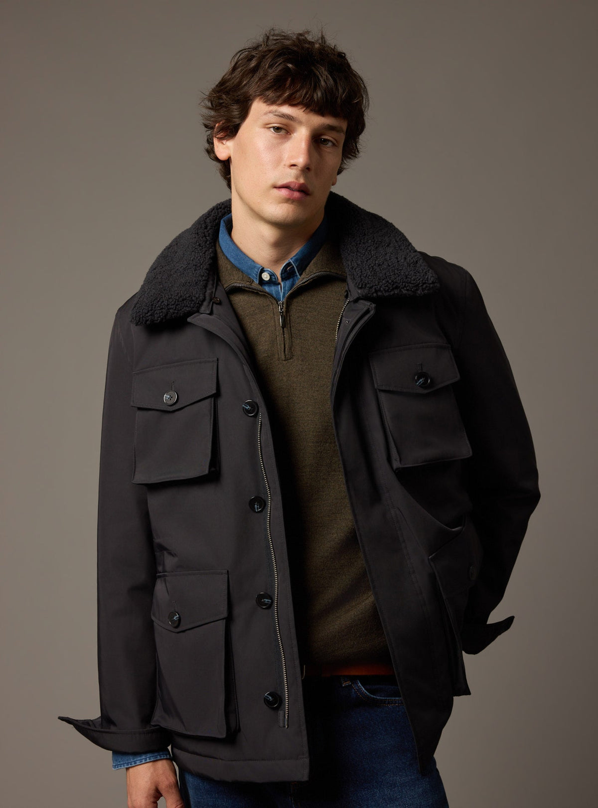 Parka Nico bleu marine