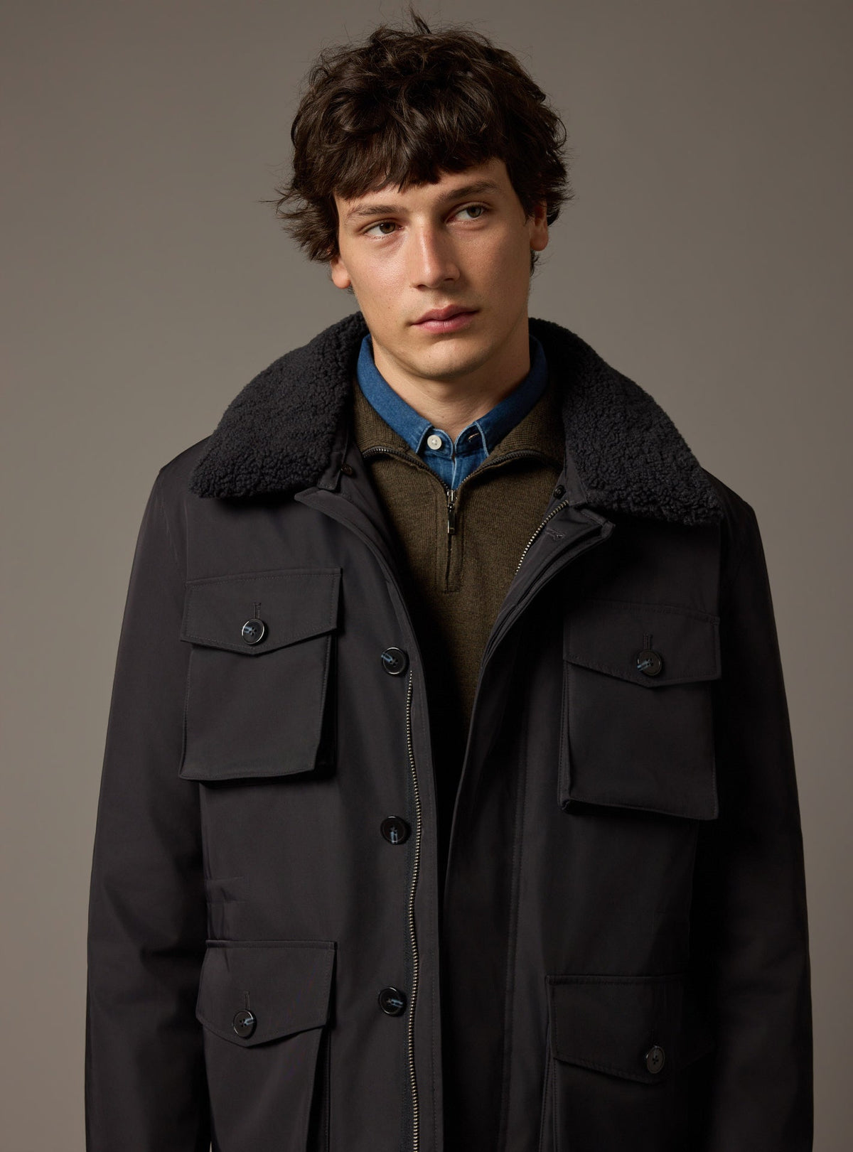 Parka Nico bleu marine