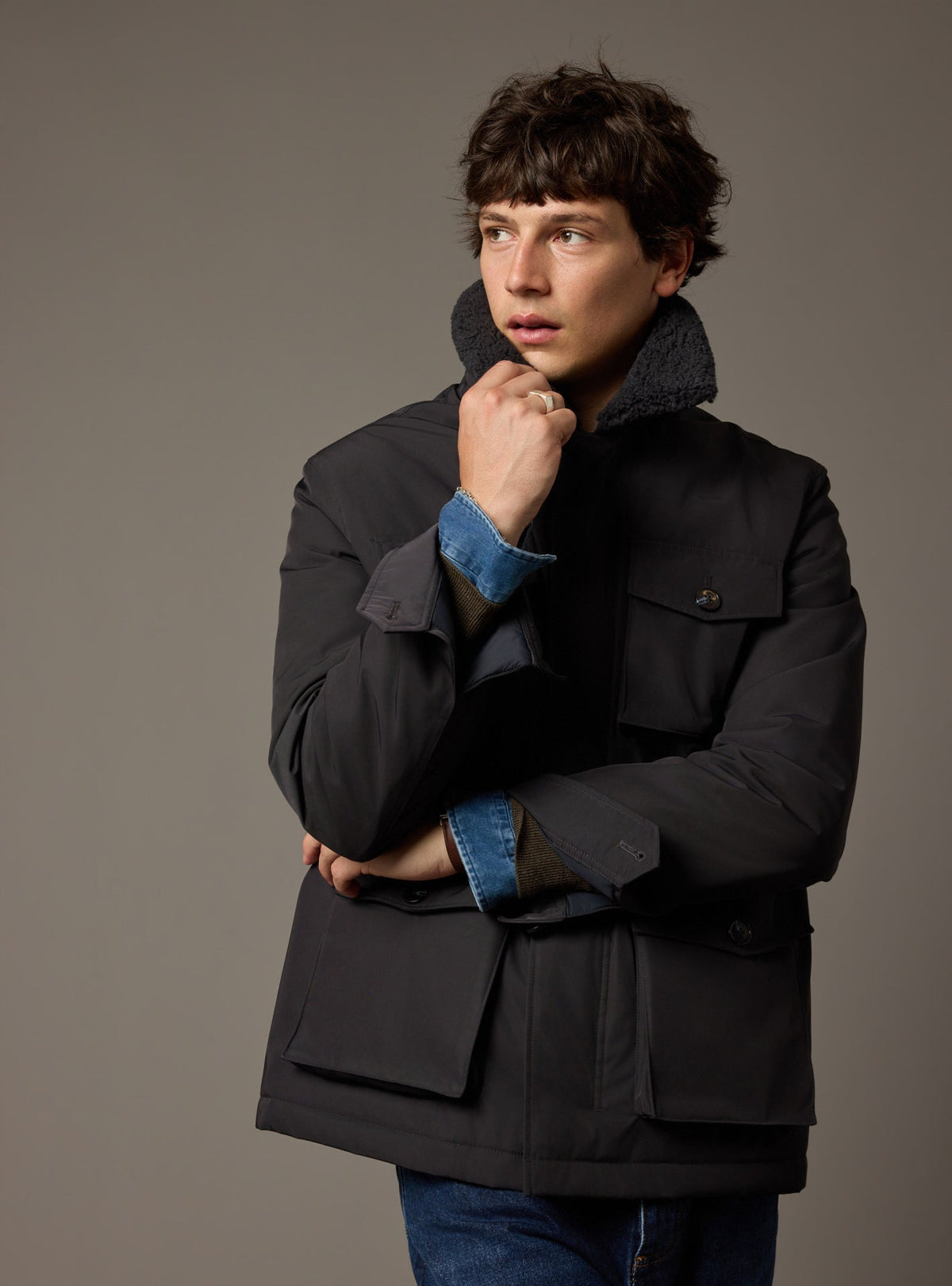 Parka Nico bleu marine