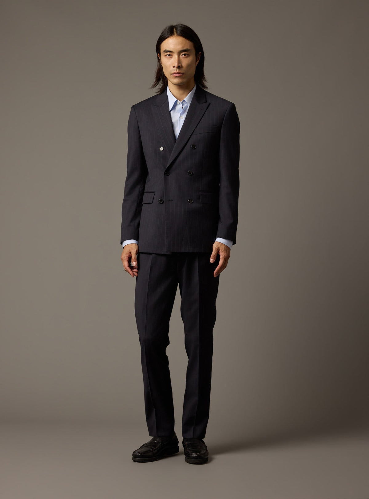 Veste de costume Sloan bleu marine/blanc