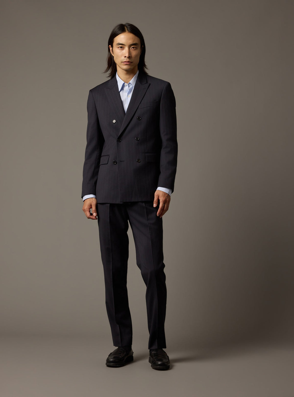 Veste de costume Sloan bleu marine/blanc